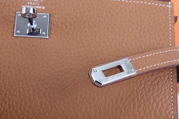 High Quality Hermes Kelly Bi-Fold Wallet A708 Coffee Fake - Click Image to Close